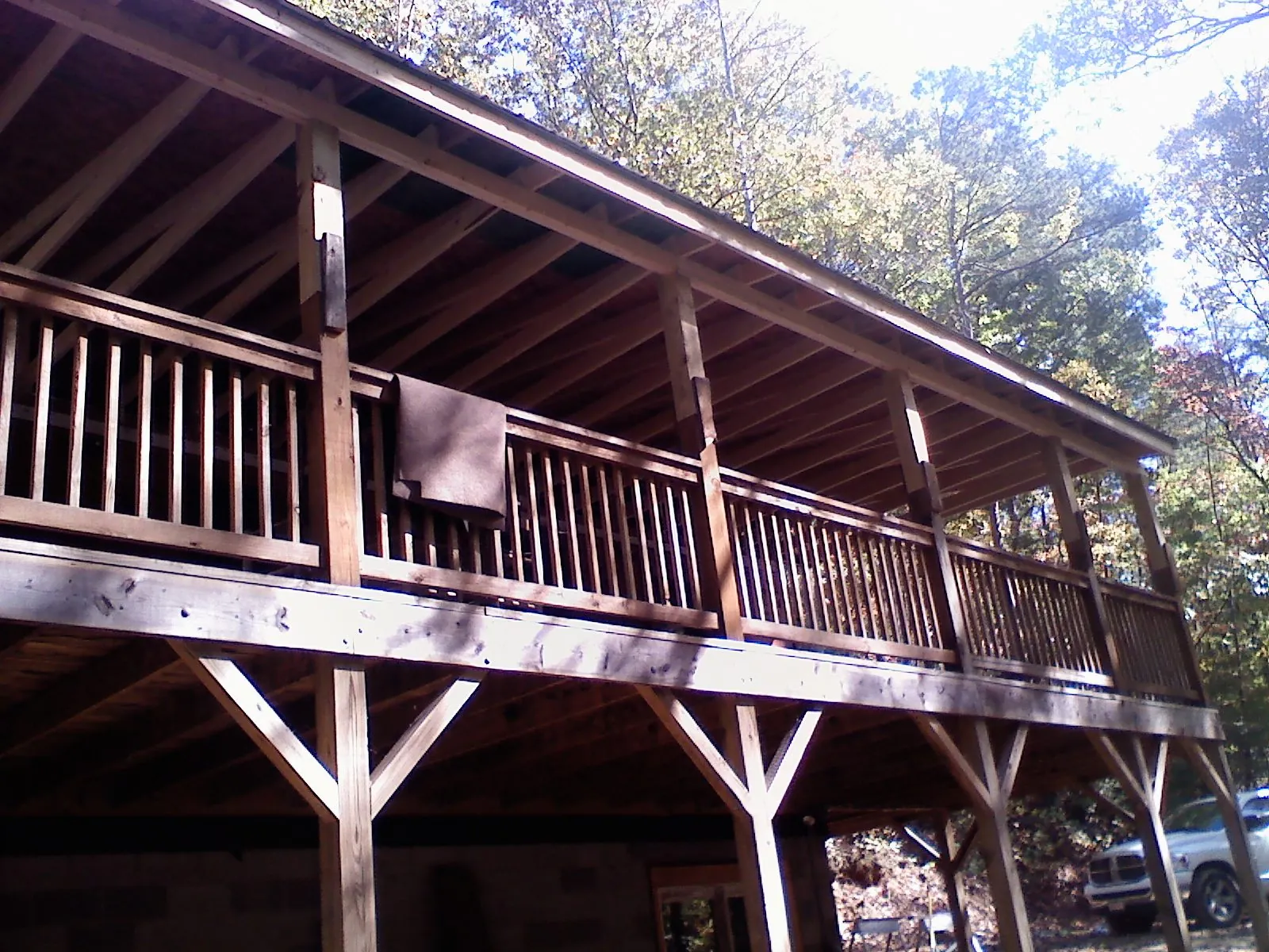 Timber framing under a new elevated porch and deck — Roof Leak Repair in Camp Lejeune by Roofing Brothers